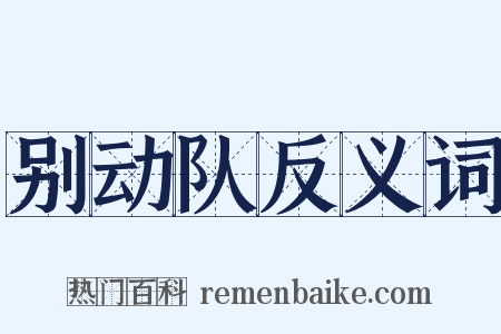 别动队反义词是什么意思的图片